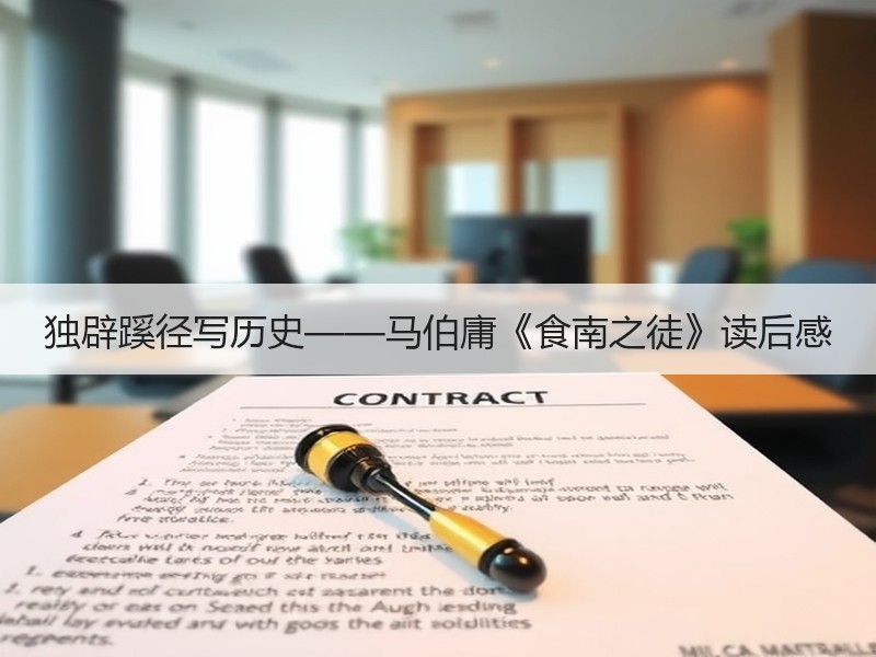 独辟蹊径写历史——马伯庸《食南之徒》读后感