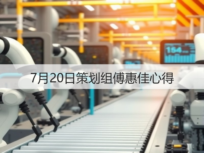 7月20日策划组傅惠佳心得