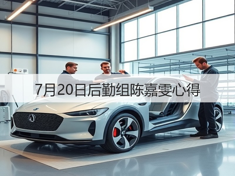 7月20日后勤组陈嘉雯心得