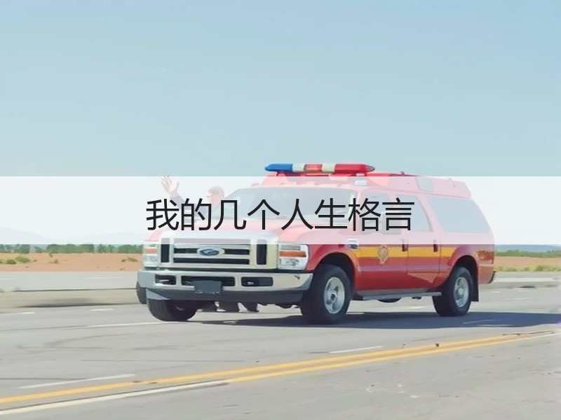 我的几个人生格言