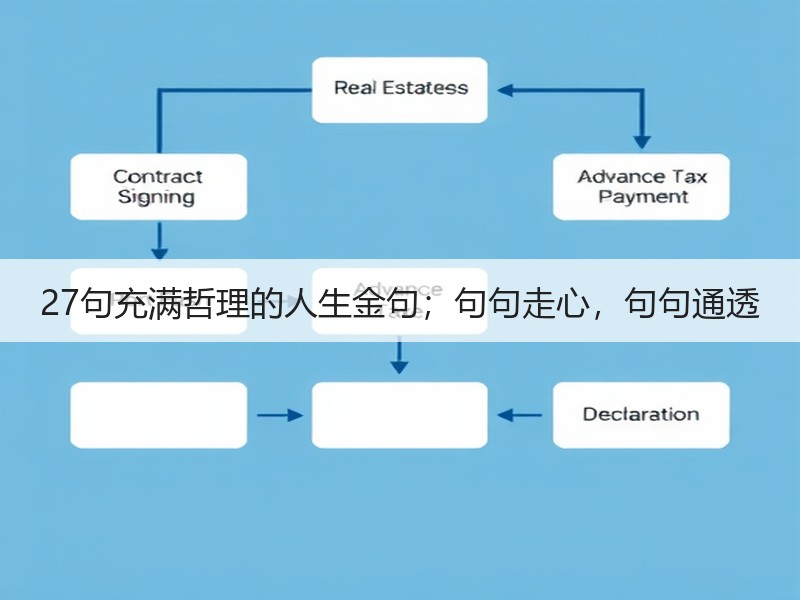27句充满哲理的人生金句；句句走心，句句通透