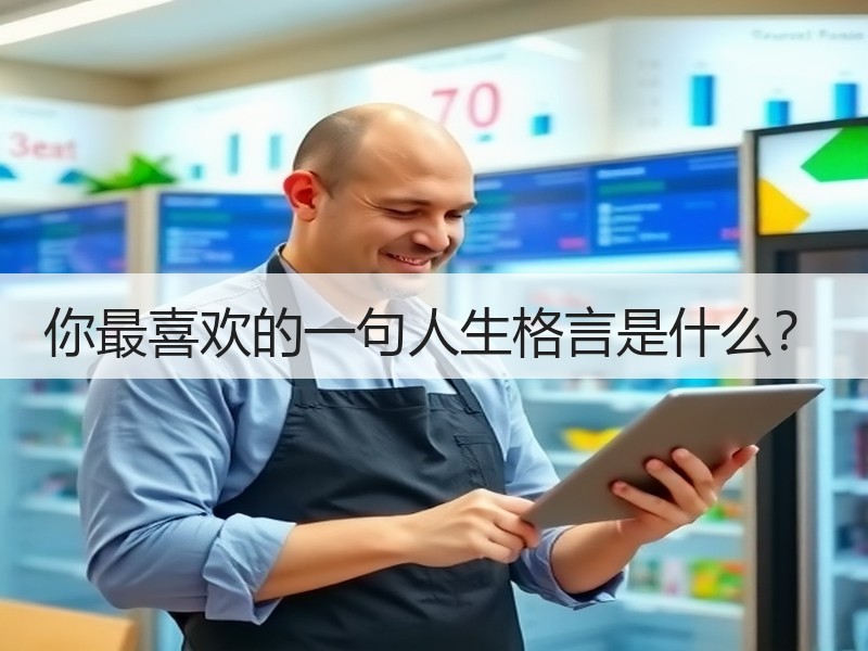 你最喜欢的一句人生格言是什么？