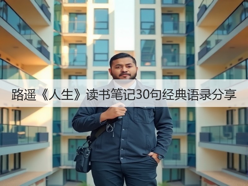 路遥《人生》读书笔记30句经典语录分享