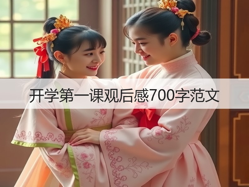 开学第一课观后感700字范文