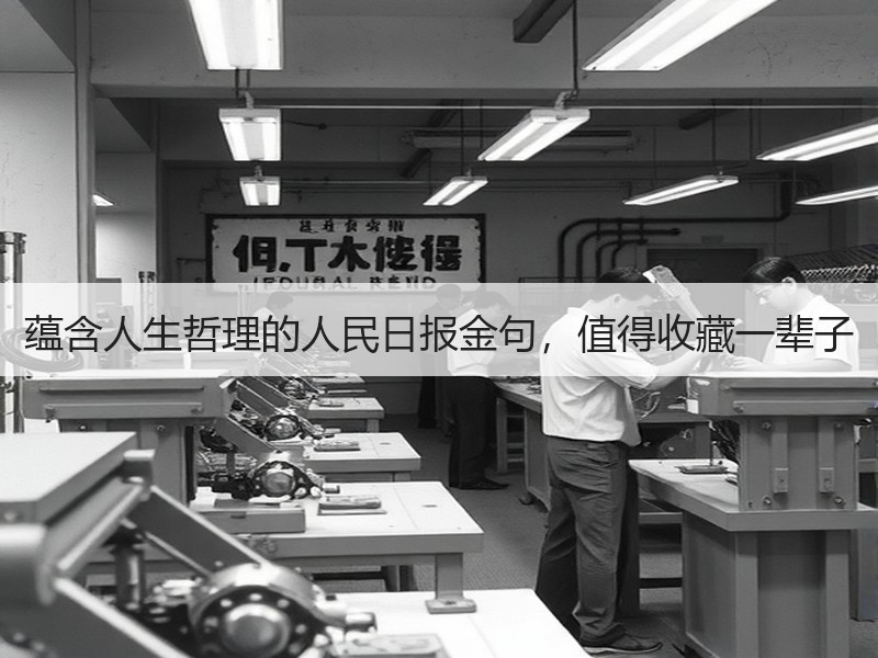 蕴含人生哲理的人民日报金句，值得收藏一辈子
