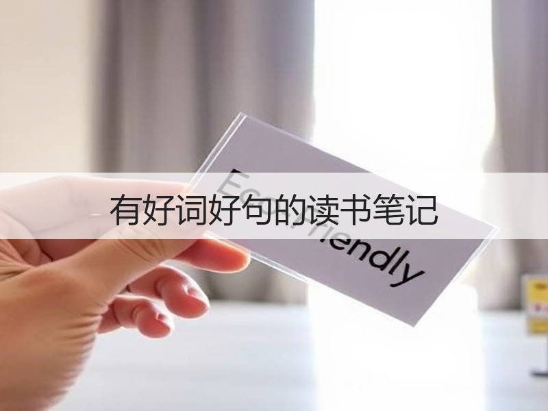 有好词好句的读书笔记