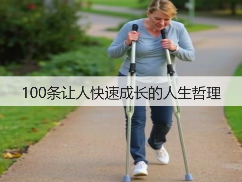 100条让人快速成长的人生哲理