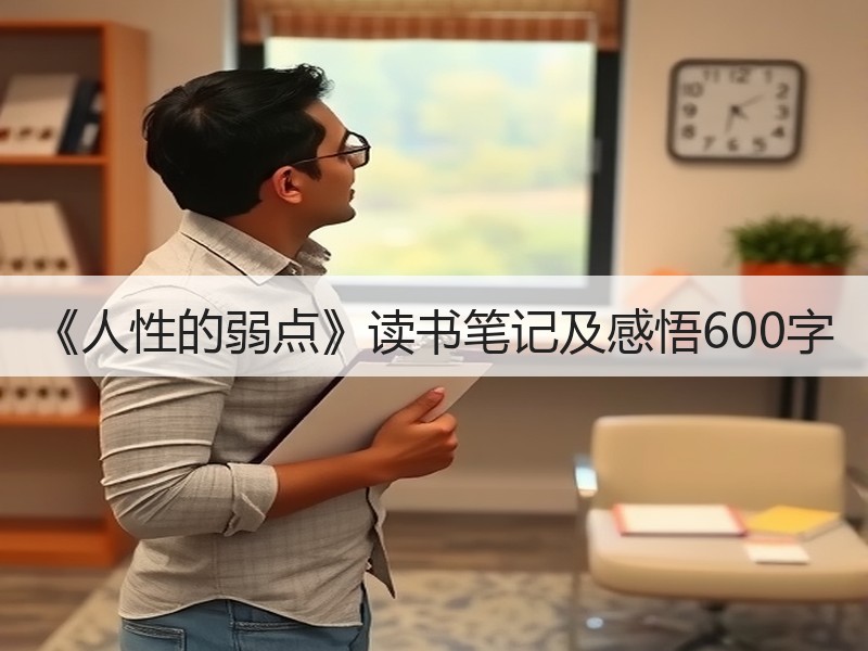 《人性的弱点》读书笔记及感悟600字