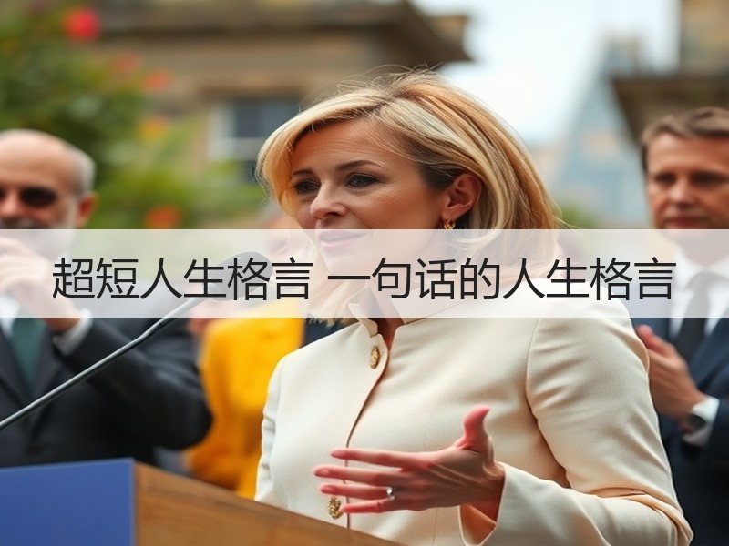 超短人生格言 一句话的人生格言