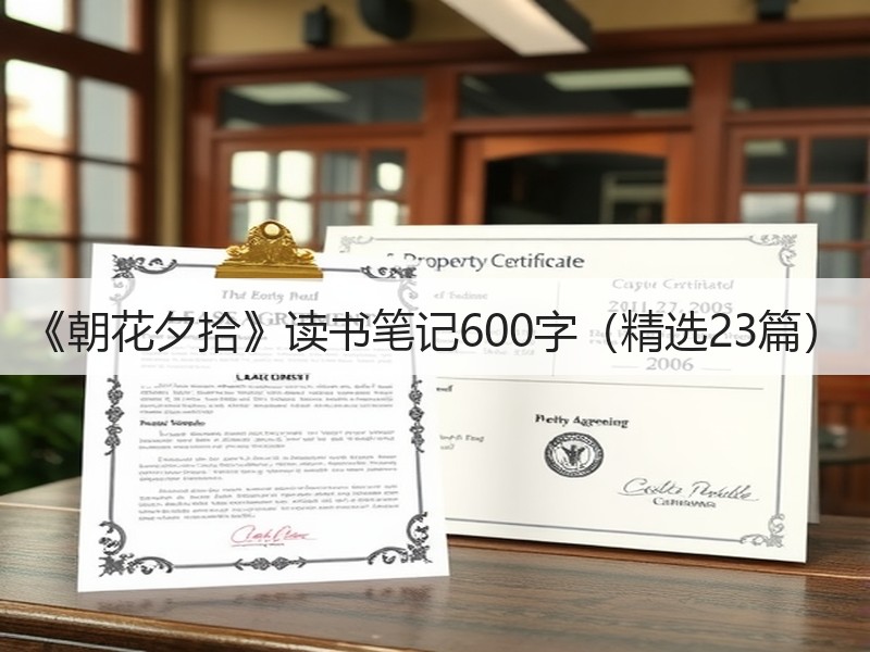《朝花夕拾》读书笔记600字（精选23篇）