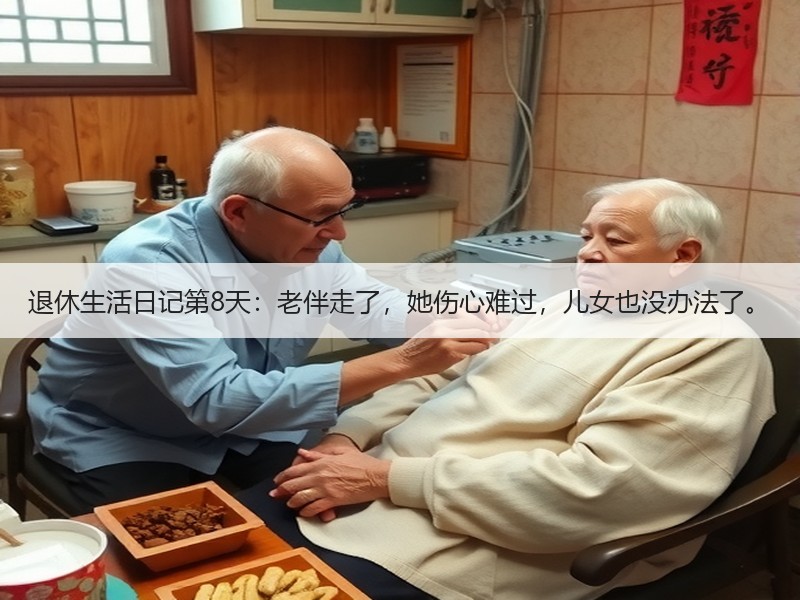 退休生活日记第8天：老伴走了，她伤心难过，儿女也没办法了。