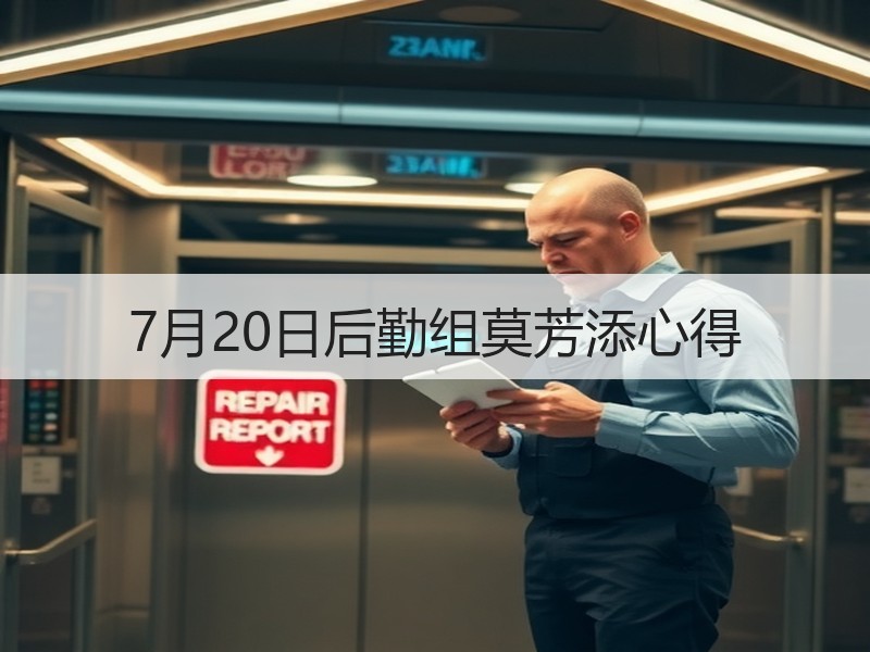 7月20日后勤组莫芳添心得