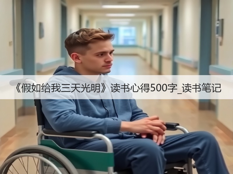 《假如给我三天光明》读书心得500字_读书笔记