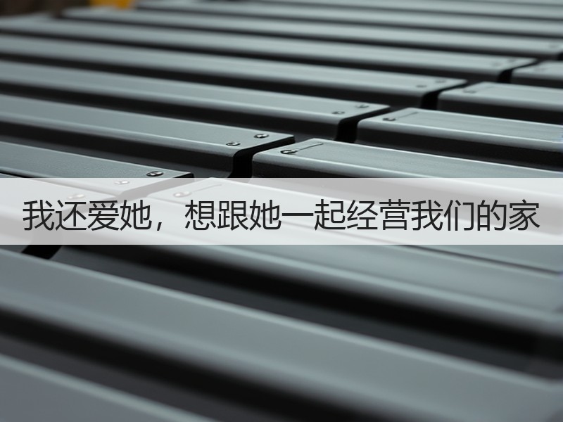 我还爱她，想跟她一起经营我们的家