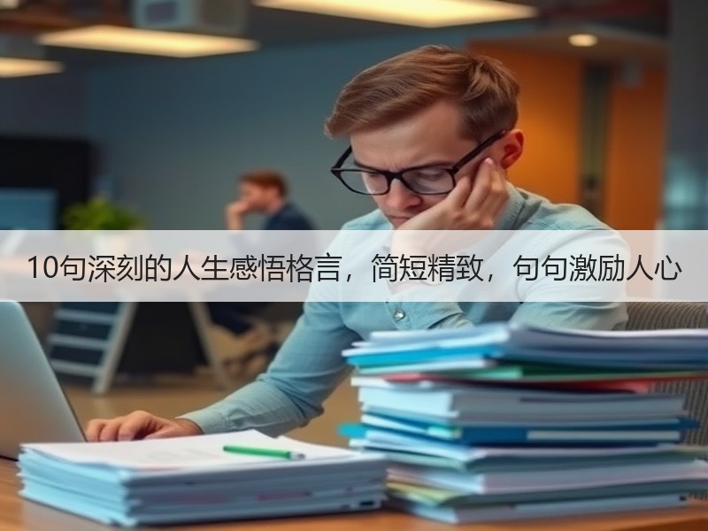 10句深刻的人生感悟格言，简短精致，句句激励人心
