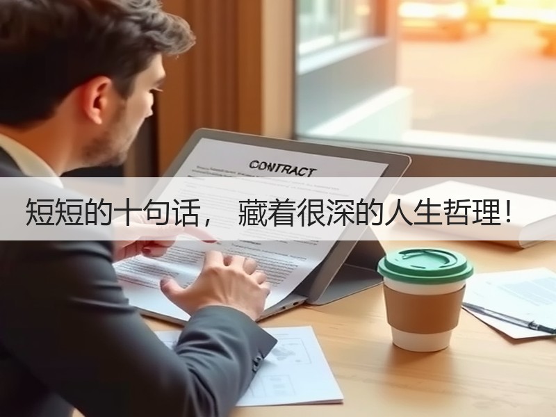 短短的十句话， 藏着很深的人生哲理！