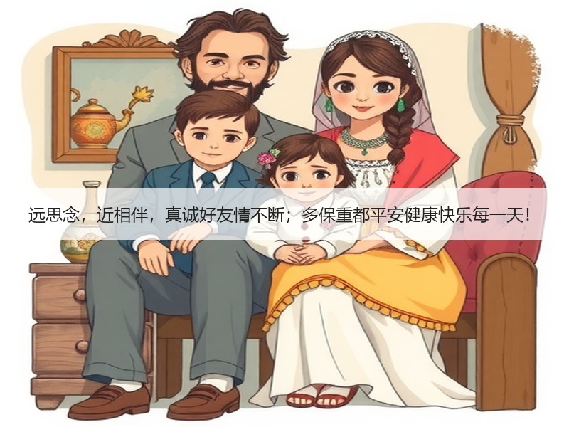 远思念，近相伴，真诚好友情不断；多保重都平安健康快乐每一天！