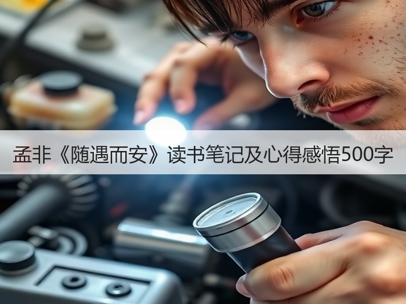 孟非《随遇而安》读书笔记及心得感悟500字