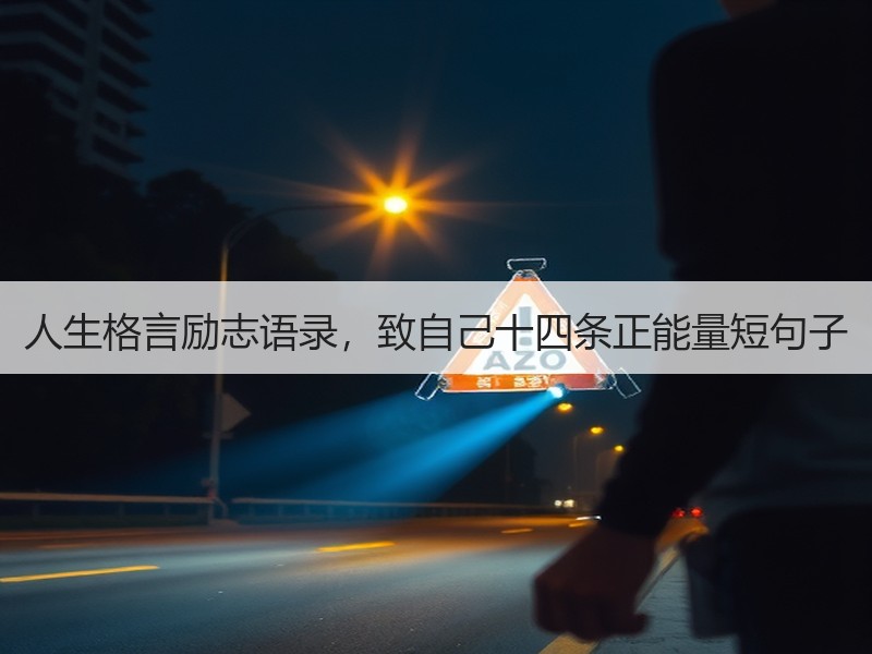 人生格言励志语录，致自己十四条正能量短句子