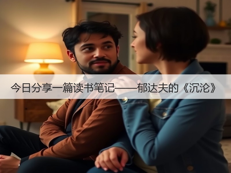 今日分享一篇读书笔记——郁达夫的《沉沦》
