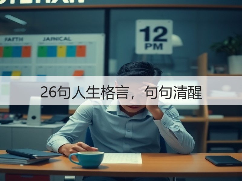 26句人生格言，句句清醒