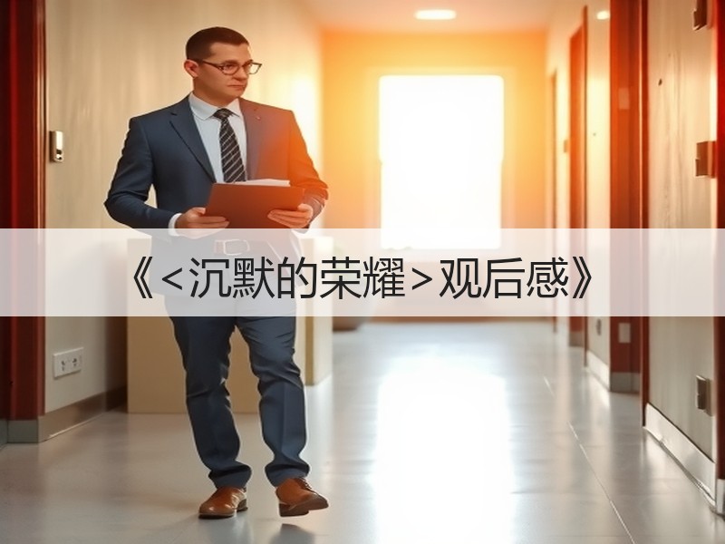 《<沉默的荣耀>观后感》