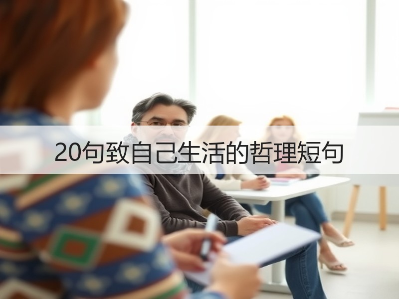 20句致自己生活的哲理短句