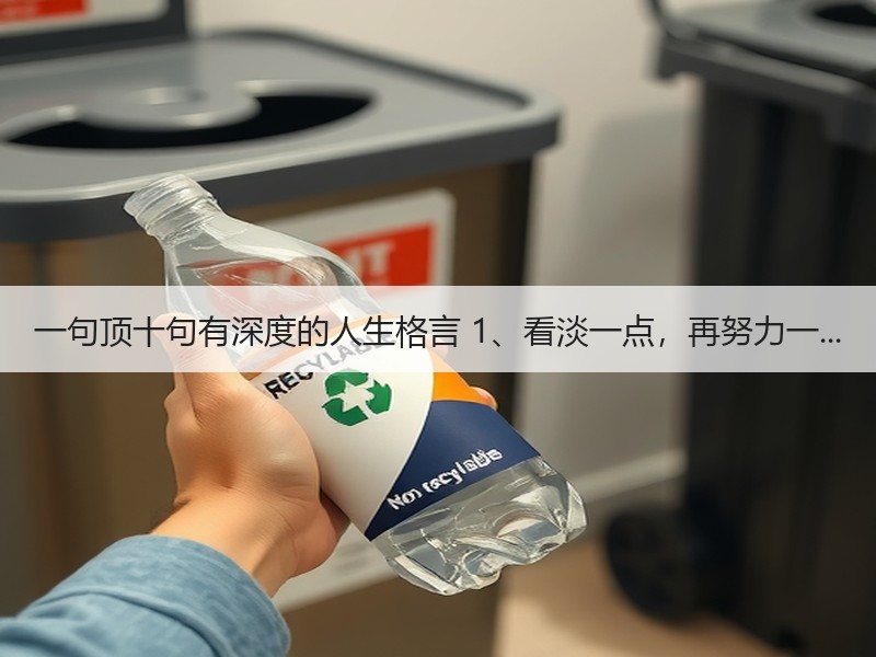 一句顶十句有深度的人生格言 1、看淡一点，再努力一...