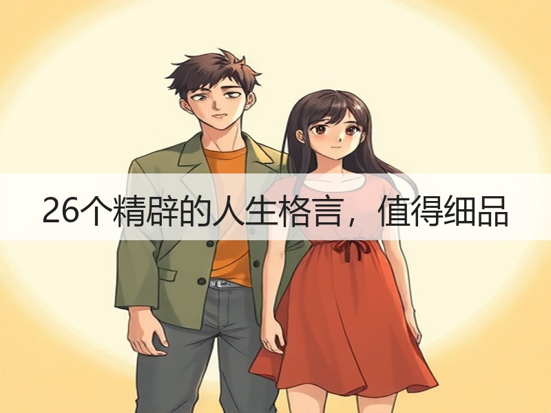 26个精辟的人生格言，值得细品