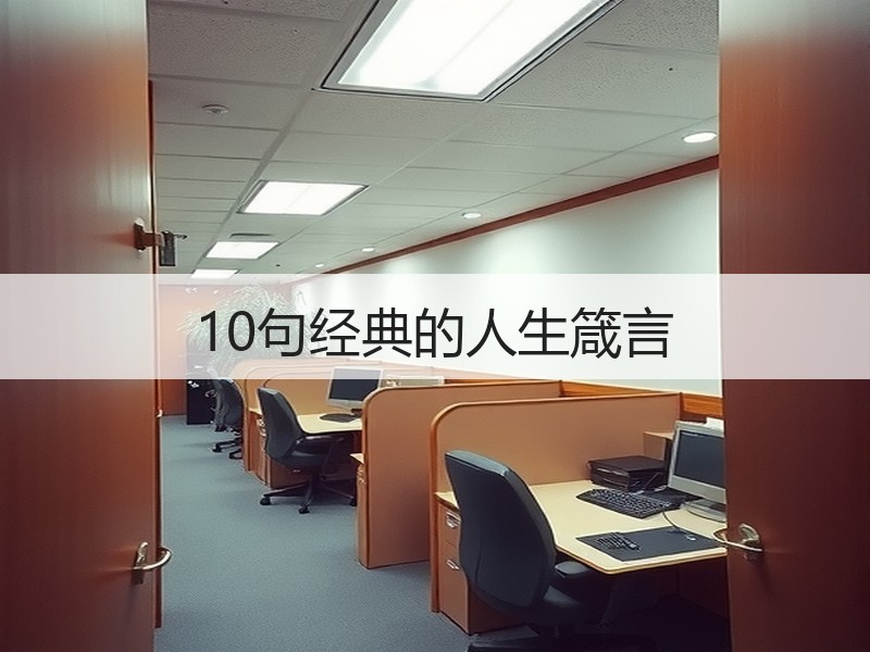 10句经典的人生箴言