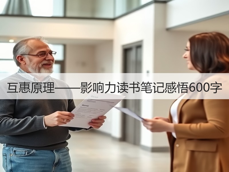 互惠原理——影响力读书笔记感悟600字