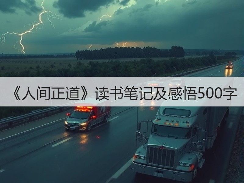 《人间正道》读书笔记及感悟500字