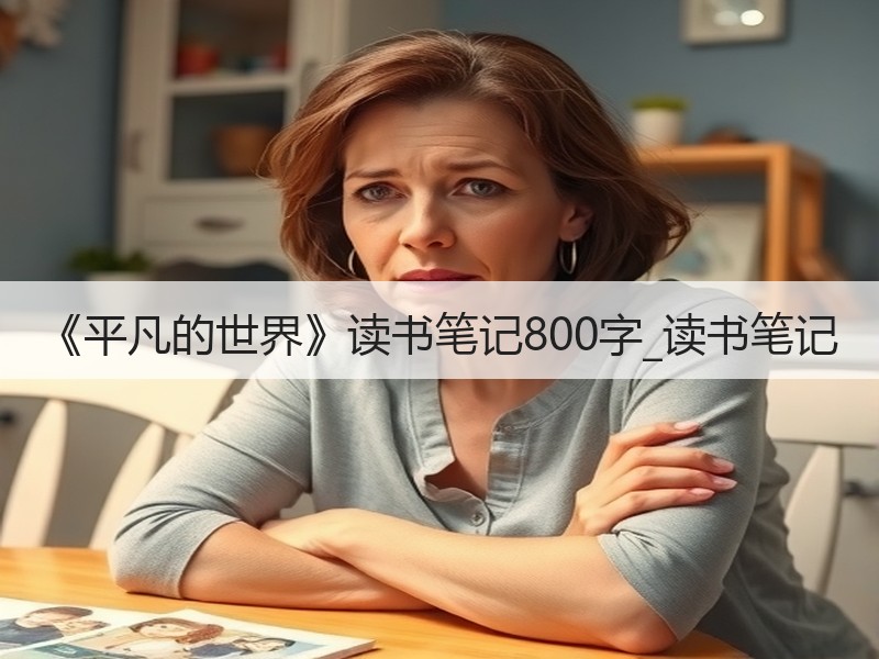 《平凡的世界》读书笔记800字_读书笔记
