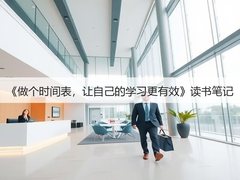 《做个时间表，让自己的学习更有效》读书笔记