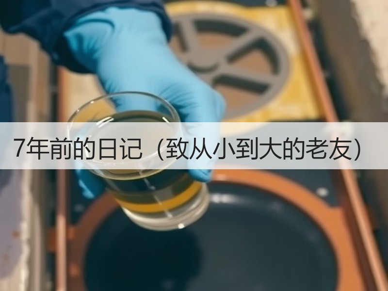 7年前的日记（致从小到大的老友）