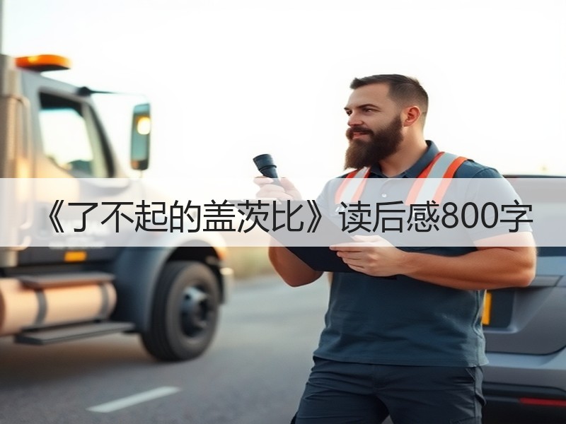《了不起的盖茨比》读后感800字
