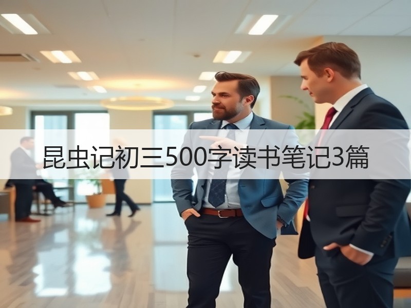 昆虫记初三500字读书笔记3篇