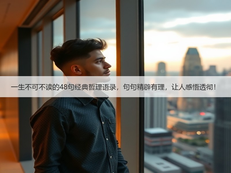 一生不可不读的48句经典哲理语录，句句精辟有理，让人感悟透彻！
