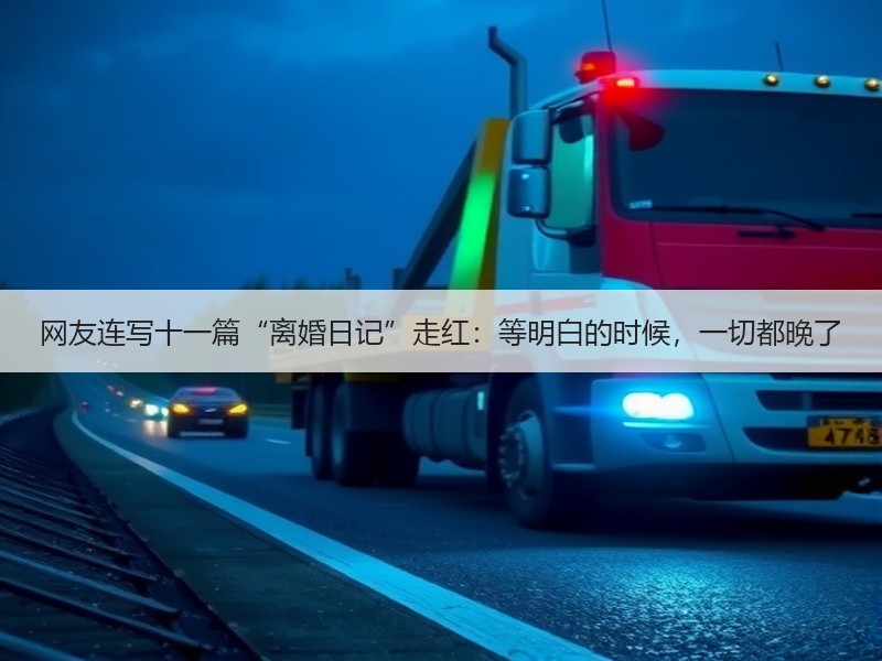 网友连写十一篇“离婚日记”走红：等明白的时候，一切都晚了