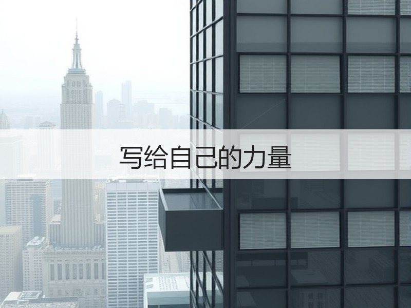 写给自己的力量