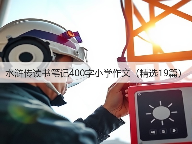 水浒传读书笔记400字小学作文（精选19篇）