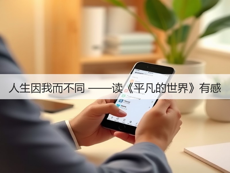 人生因我而不同 ——读《平凡的世界》有感