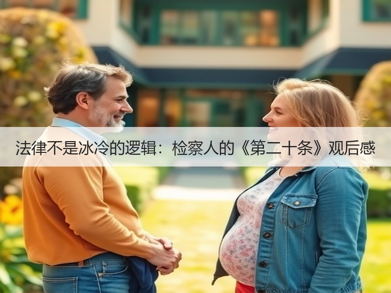 法律不是冰冷的逻辑：检察人的《第二十条》观后感